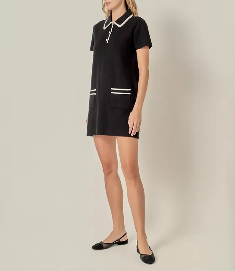 English Factory Scalloped Detailed Mini Dress