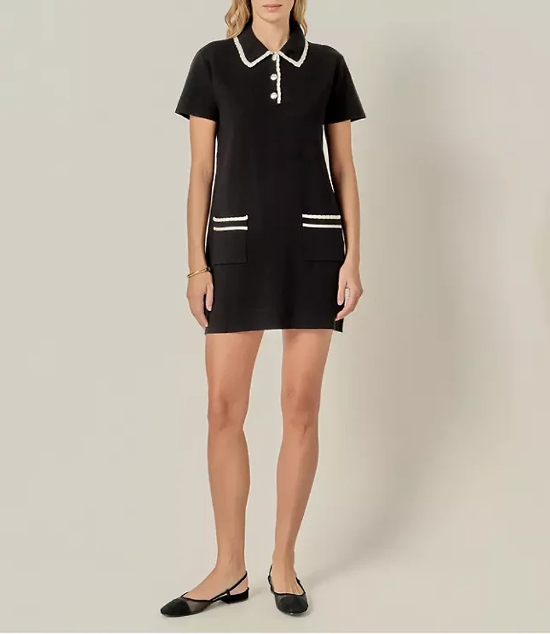 English Factory Scalloped Detailed Mini Dress