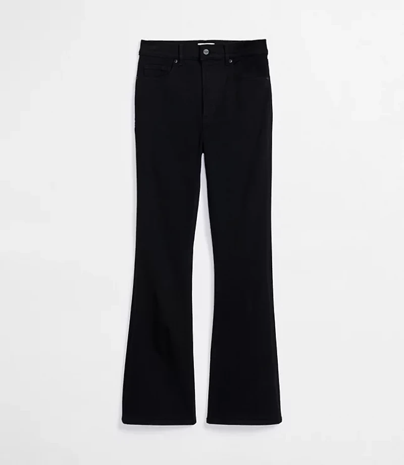 Rivete High Rise Slim Flare Jeans Noir
