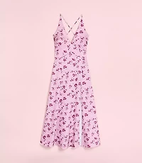 Lately Floral Satin V-Neck Gown