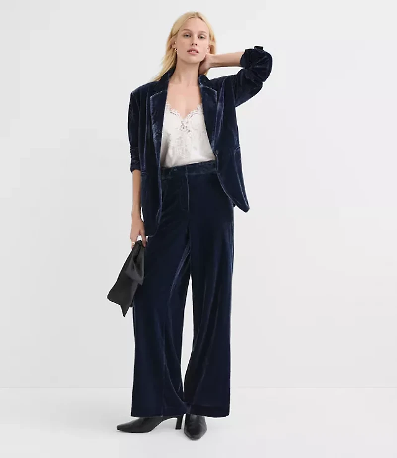 Tall Velvet Belted Modern Blazer