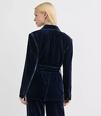 Tall Velvet Belted Modern Blazer