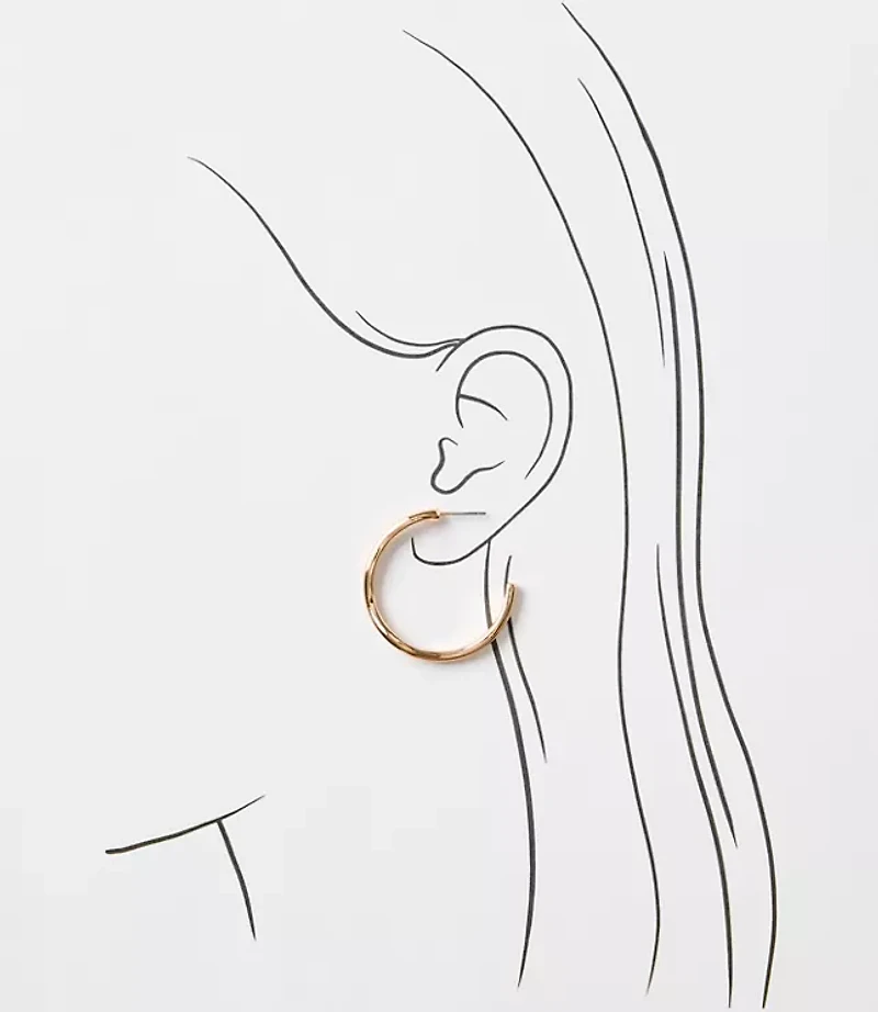 Molded Metal Hoop Earrings