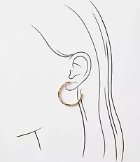 Molded Metal Hoop Earrings