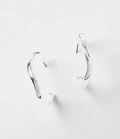 Molded Metal Hoop Earrings