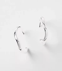 Molded Metal Hoop Earrings