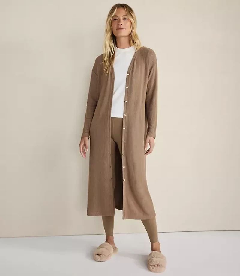 Haven Well Within Brushed Rib Knit Long Sleeve Duster
