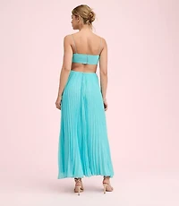 Lately Pleated Cutout Maxi Dress