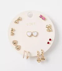 Heart Stud Earring Set