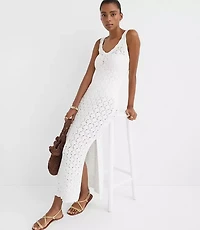Petite LOFT Beach Stitchy V-Neck Maxi Sweater Dress