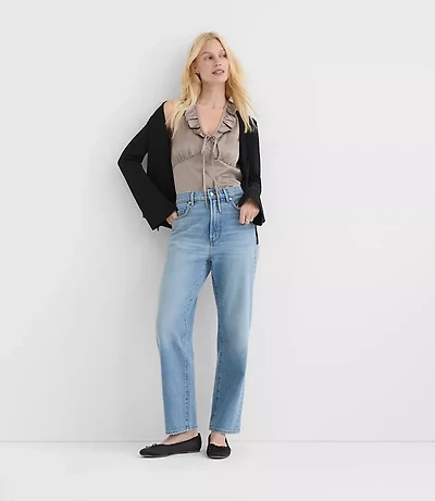Rivete High Rise Straight Jeans Aura