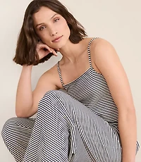 Lou & Grey Striped Strappy Palazzo Jumpsuit