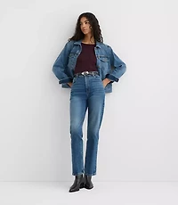 Rivete High Rise Straight Jeans Echo
