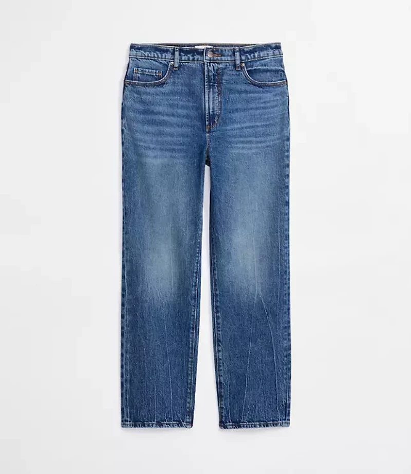 Rivete High Rise Straight Jeans Echo