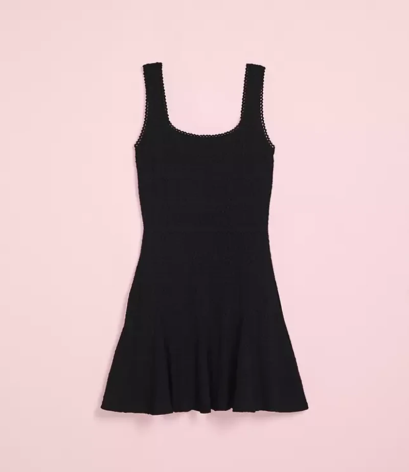 Lately Scalloped Pointelle Mini Dress