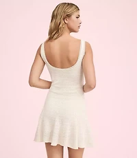 Lately Scalloped Pointelle Mini Dress