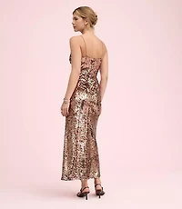 Lately Sequin V-Neck Gown