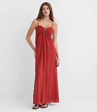 LOFT Beach Hook Keyhole Maxi Dress