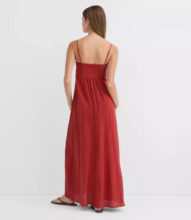 LOFT Beach Hook Keyhole Maxi Dress