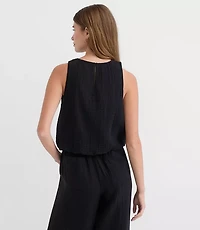 Petite LOFT Beach Triple Cloth Bubble Tank Top