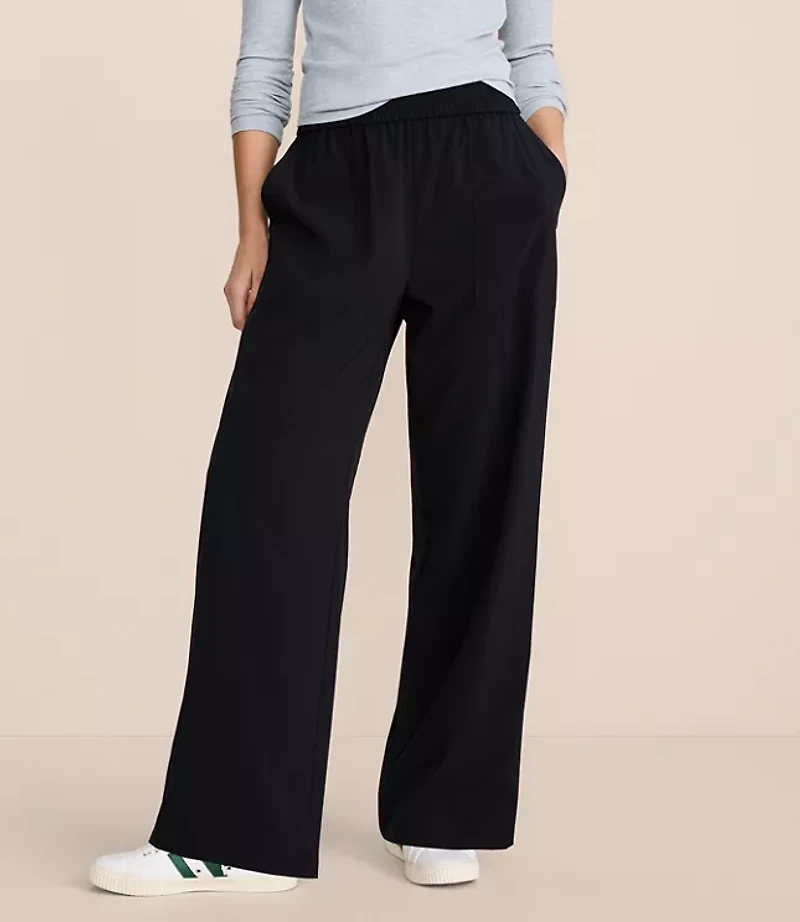 Petite Lou & Grey Zip Hem Wanderweave Wide Leg Pants