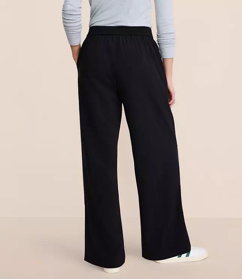 Petite Lou & Grey Zip Hem Wanderweave Wide Leg Pants