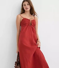 Petite LOFT Beach Hook Keyhole Maxi Dress