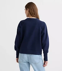 Petite Shirred Shoulder Sweatshirt