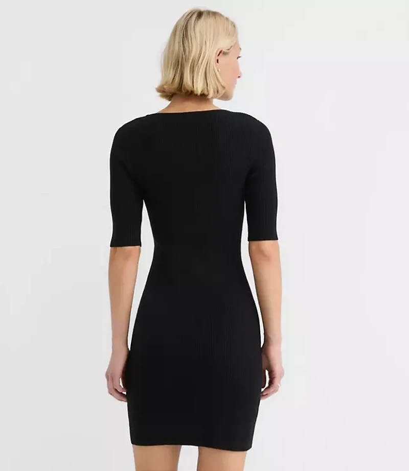 Petite Cutout Mini Sweater Dress