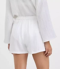 LOFT Beach Ruffle Triple Cloth Shorts