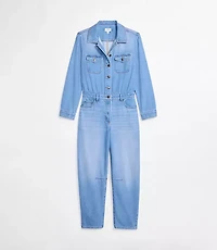 Rivete Petite Denim Jumpsuit Light Wash