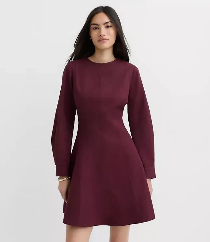 Petite Seamed Barrel Sleeve Mini Dress