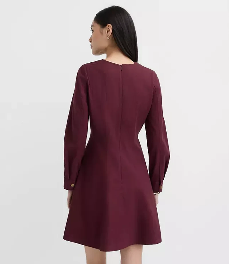 Petite Seamed Barrel Sleeve Mini Dress