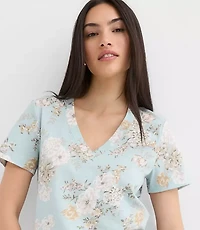 Petite Floral Everyday V-Neck Tee