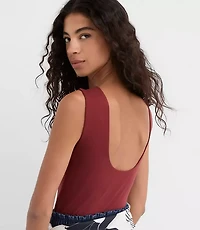 Scoop Back Boatneck Tank Top