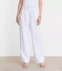 LOFT Versa Luxe Lyocell Linen Pleated Relaxed Straight Pants