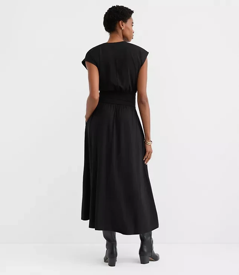 Petite Cap Sleeve Maxi Pocket Dress
