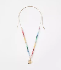 Rainbow Clover Pull Tie Necklace