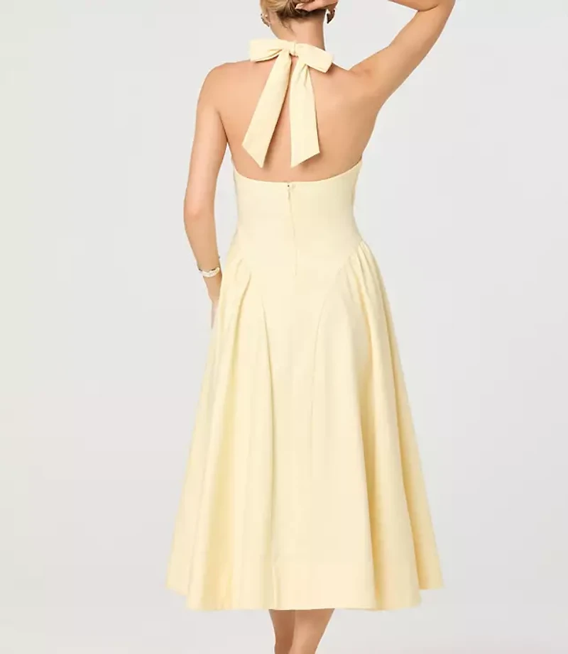 Astr The Label Meana V-Neck Halter Mini Dress