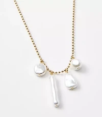 Pearlized Modern Pendant Necklace