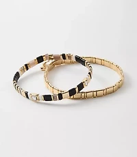 Sparkle Heart Chicklet Bracelet Set