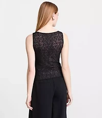 LOFT Versa Animal Print Mesh Tank Top