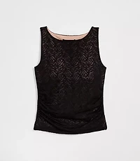 LOFT Versa Animal Print Mesh Tank Top