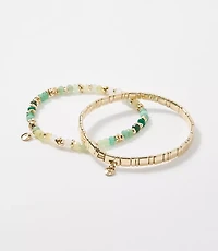 Beaded Chicklet Bracelet Set