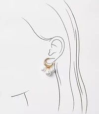Pearlized Cluster Earrings