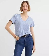 Petite Striped Everyday V-Neck Tee