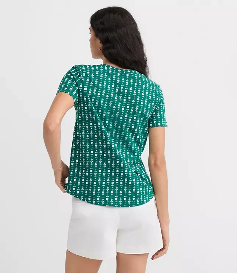 Floral Everyday V-Neck Tee