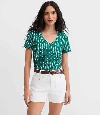 Floral Everyday V-Neck Tee