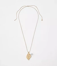 Pearlized Hammered Cluster Pull Tie Necklace