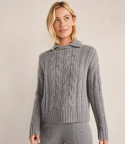 Haven Well Within Cashmere Cable Collared Sweater